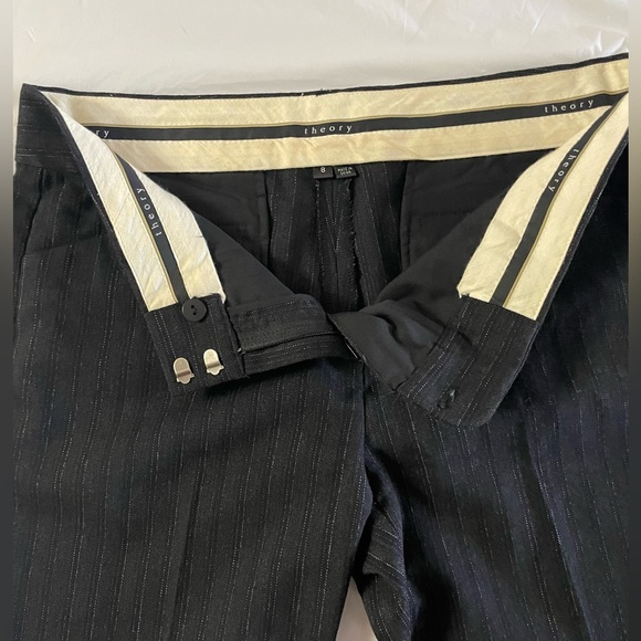 Theory Pinstriped Wide Leg Pants - Picture 3 of 13